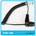 7 pole connector automotive coiled cables with TPU sheath